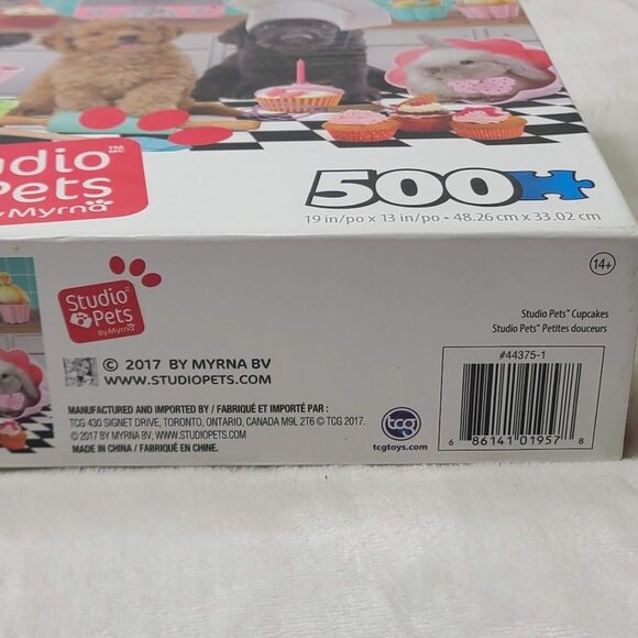 Sure Lox Myrna Studio Pets Cupcakes Jigsaw Puzzle 500 Pc Verified Complete 19x13 - Picture 4 of 8